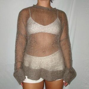 Mohair knitted sweater